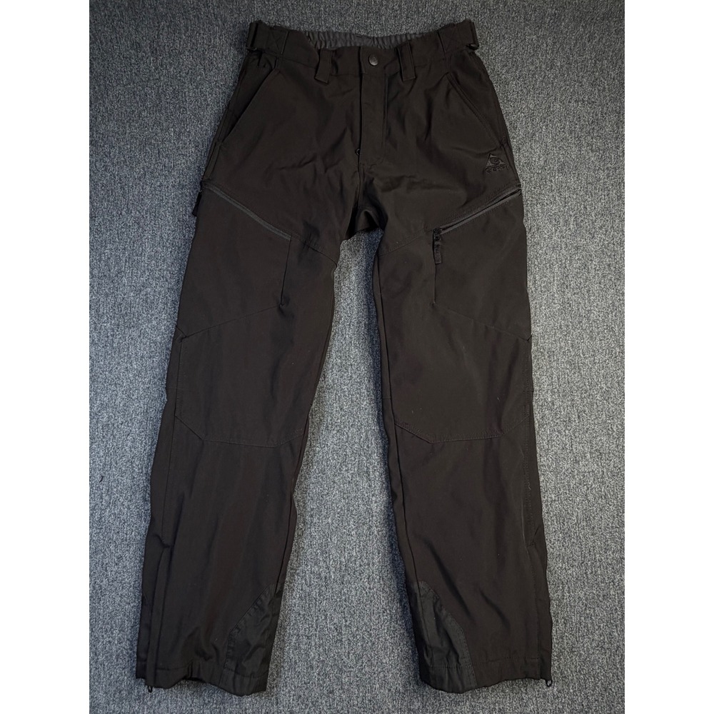 Gerry Mens Softshell Snow Pants Black Fleece Lined Ski Snowboard Size Medium